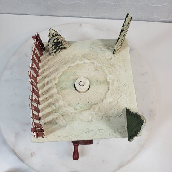 Vintage Wooden Box Christmas Motion Decor Reindeer Games Santa Flying Reindeer - Picture 16 of 16